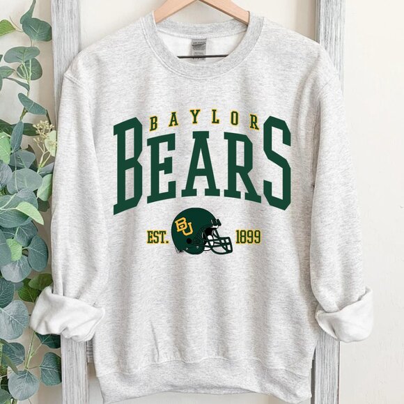 Baylor University Shirt Baylor Bears Football Sweatshirt Sweater Retro - Picture 2 of 3